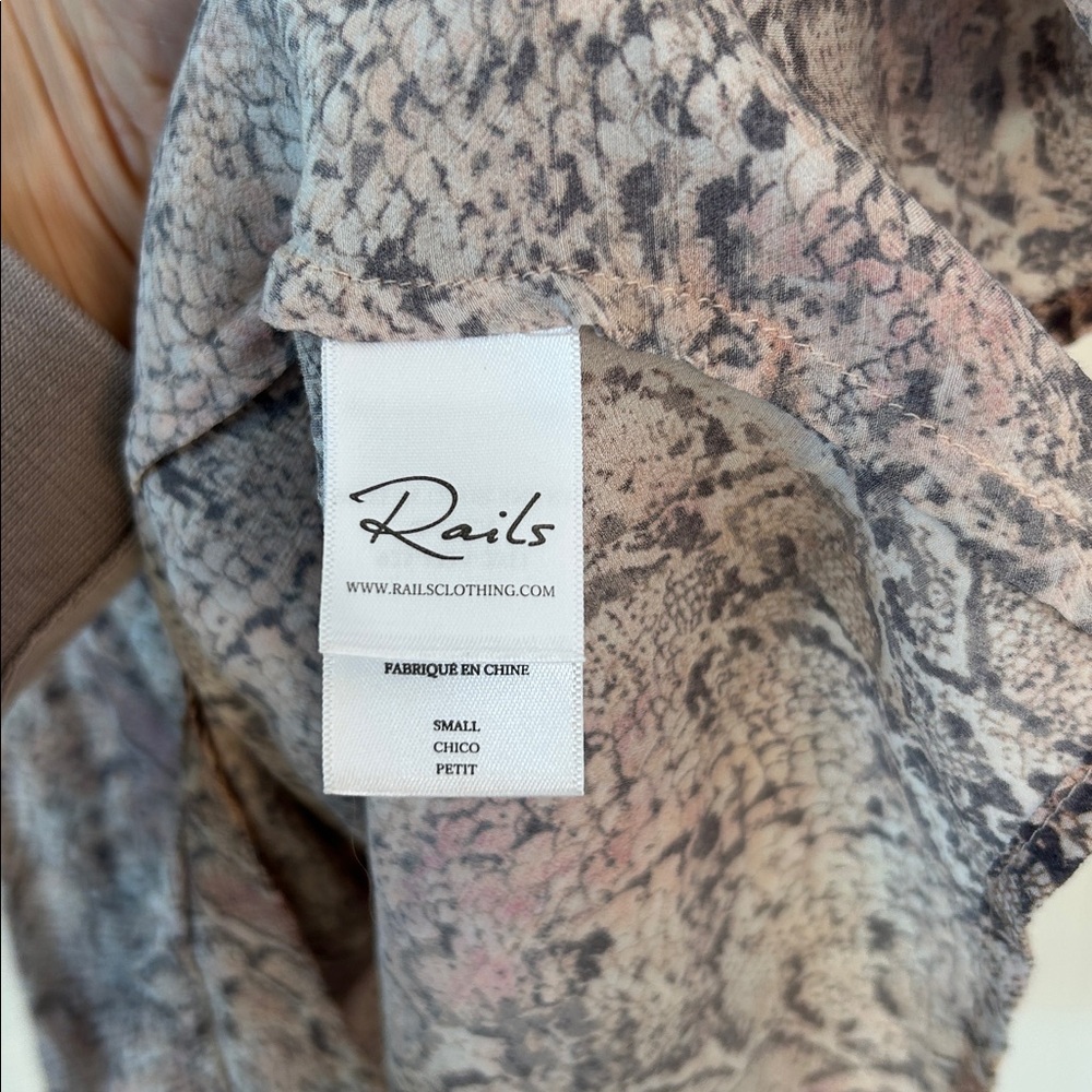 Rails Karla Mini Dress in Watercolor Snakeskin Print size Women’s Small - Picture 6 of 10